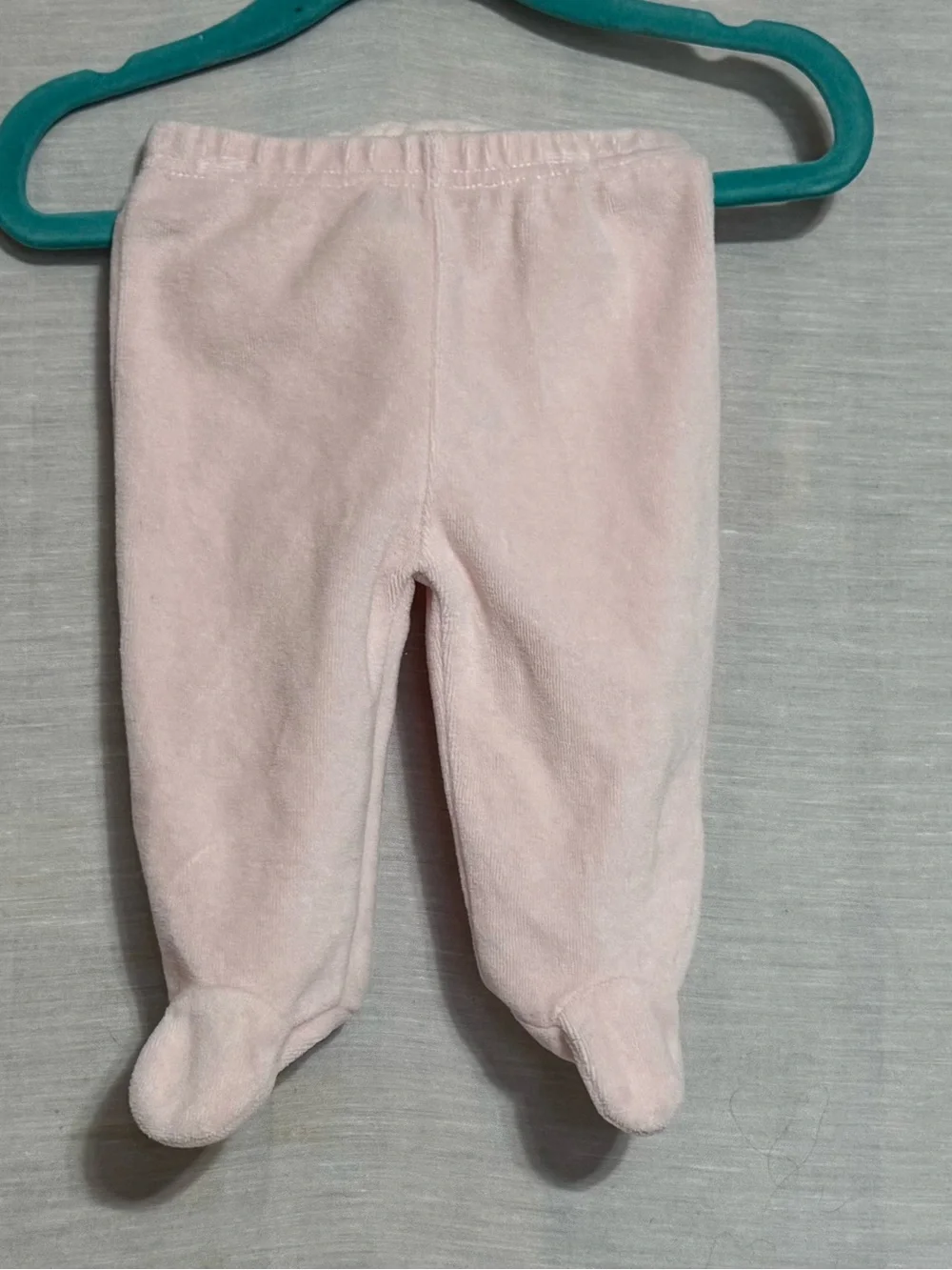 René Rofé Baby 0-3M Pink Velour Owl Footed 2 Piece Set NWOT